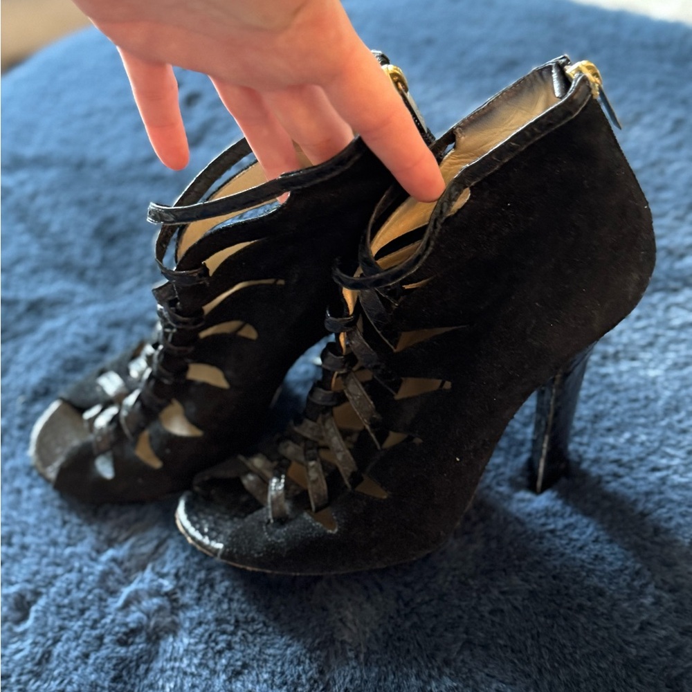 Jimmy Choo snake and suede  Black High Heels